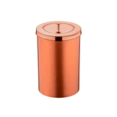 Lixeira com Tampa 8 Litros Rose Gold - Ela Decora